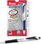 Pentel GlideWrite Ballpoint Pens, Bulk Pack of 12 BLACK Ink Pens, 1.0mm Retractable Barrel Design