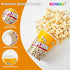 RAYMEA Disposable Popcorn Buckets 32oz Retro Style Paper Leak Proof Containers - 10 Pack for Movie Night & Party