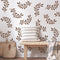 Vine Olive Branch Leaf Wall Stencils for Painting, Reusable Decorative Botanical Template for Wall Art