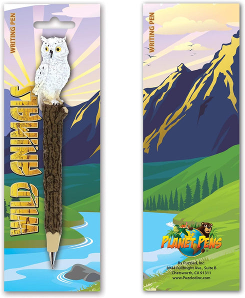 Planet Pens White Owl Novelty Ballpoint Pen, Cute Fun Writing Instrument for Kids & Adults Office Supplies