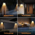 3Lighting 500mAhBattery,Solar lP65 Balcony(8-Pack) Solar Fence Lights Outdoor, Waterproof LED, Modes
