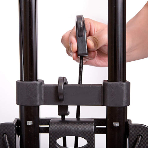 40kg 88Lbs 4 KINJOEK Folding Hand Truck Dolly, Foldable Luggage Cart for Luggage with Wheels & Bungee Cord
