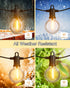 25FT 13 G40 Bulb(1 Dimmable 2700K Zuske Outdoor String Lights, Patio Lights with Shatterproof Globe Spare), Waterproof