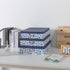 Soul & Lane Blue Spots Decorative Storage Boxes with Lids, Set of 3 Memory Boxes for Organizing Keepsakes