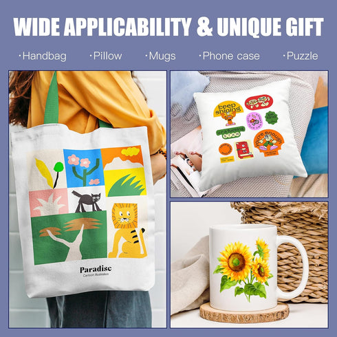 Sublimation Paper 8.5x11 Inch, 110 Sheets, Compatible with Sublimation Printer for Mugs & T-Shirts
