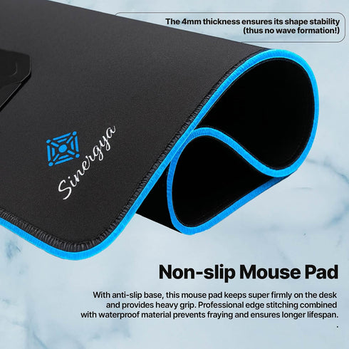 Generic 15W, 900x400x4MM, Wireless Charging RGB Gaming Mouse Pad LED Mouse Pad Light Modes Extra Large Mousepad