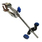 Lab Clamp, 4 Prong Finger Style Cork-Coated Head with Black Laboratory Stand Clip