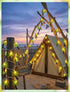 Summer 10 Palm Tree String Lights Outdoor, Beach Themed Decoratives String Lights with Palm Tree Patio Light, Plug