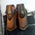 5'' Leather Folding Pocket Knife Sheath for Buck 110, Dark Brown Knife Holster
