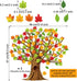 Gersoniel 90 Pieces Classroom Tree Bulletin Board Set, Fall Tree Decoration with Conversation Heart Leaves Cutouts