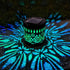 Generic Solar Fence Lights Metal Solar Powered Outdoor Wall Deck Lights Sun Moon Theme Waterproof Fence Light