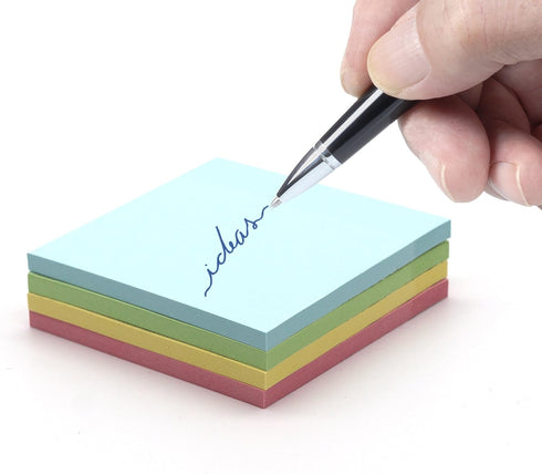 Emraw Sticky Notes, Stick It Stickies, Small 3" x 3" Square Pastel Watercolor Memo Pad, Pack of 8 Pads