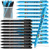 Jetec 100 Pcs Autism Awareness Pens Bulk, Inspirational Retractable Ballpoint Pens for Mental Health Classroom Office