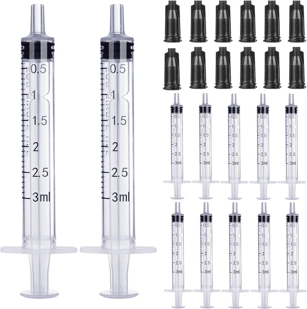 12 Pack - 3ml Plastic Syringes - Separate Sterile Packaging Small Syringe Without Needle for Plant Hydroponic