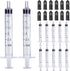 12 Pack - 3ml Plastic Syringes - Separate Sterile Packaging Small Syringe Without Needle for Plant Hydroponic