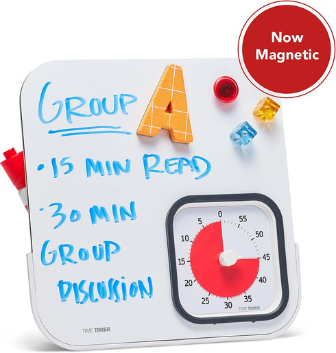 TIME TIMER MOD with Dry Erase Board, 60-Minute Visual Countdown Timer for Classroom, Office Reminders