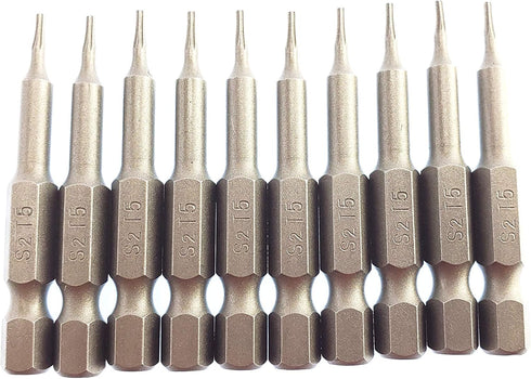 Silverhill Tools ABS10T5PB TORX T5 Screwdriver Drill Power Bit, 10 Pack