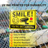 2 Pack 10"x7" Smile You're on Camera Signs Video Surveillance Signs Outdoor, Rust-Free Aluminum Warning Sign, UV