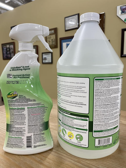 Set 2, 32 oz 1 OdoBan Ready-to-Use Disinfectant and Odor Eliminator, Made in the USA, Original Eucalyptus Scent