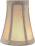 Aspen Creative 30245-2A, 2-1/2" 4" 5" Set 2 Bell Clip-On Chandelier Lamp Shade, Silver-Grey, Top x Bottom x Slant