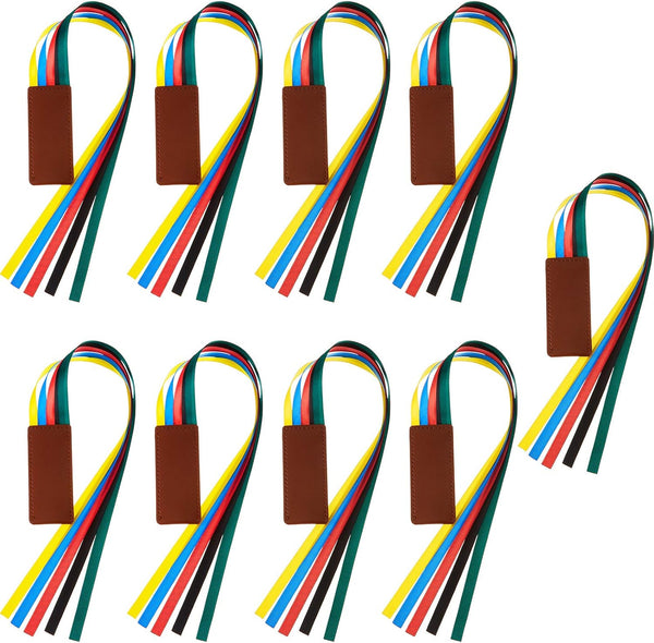 Outus 9 Pieces Bible Ribbon Bookmark, Multi Ribbon Page Markers with Colorful Ribbons for Books