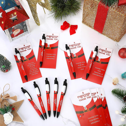 Sayglossy 48 Sets Christmas Employee Appreciation Gifts Bulk, Santa Claus Sublimation Pens with Inspirational Ballpoint