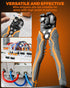 3-In-1 Self Adjusting Wire Stripper Tool, 8 Inch, Stripper/Cutter/Crimping for 10-24 AWG, Blades & Springs Included