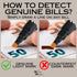 HVM Counterfeit (2 Counterfeit Pack Money Detector Pen Pens) - Money Marker Bill Detector Pen with Upgraded Chisel Tip