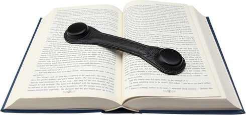 Superior Essentials Leather Bookmark Book Holder, Black Leather Paper Weights for Hands-Free Reading