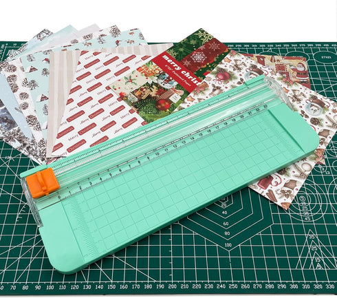 Paper Cutter, A4 Paper Trimmer with Security Safeguard, Portable Straight Edge Cutter for Scrapbooking and Photos