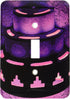3dRose LLC lsp_64905_1 A Wall Sconce Light In Purple All Lit Up, Single Toggle Switch