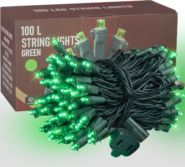 Dazzle Bright St. Patrick's Day String Lights, 100 LED 33FT Waterproof Connectable