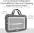 Extra Large Receipt Envelope & Receipts Organizer (Pack of 18) - 12.8" × 9.0" Inches, Gray Color