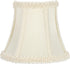 Upgradelights 5 Inch Clip on Chandelier Half Shade in Eggshell Silk
