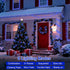 165ft 500 8 QITONG Blue String Lights Outdoor, LED Christmas Light Plug-in with Modes, Clear Wire Twinkle Xmas Lights