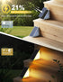 IP67 6 Pack LED Solar Step Lights Waterproof Outdoor Stair Lights, Solar Deck Lights Outdoor Decor Solar Decoration