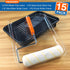 9 Inch Set, 15-Pack, 12 Great Andrew Paint Tray Plastic Paint Tray with Textured Tray Liners, Paint Roller Liners Kit