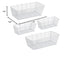 Sieral 4 Pcs Metal Wire Shelf Baskets, Pegboard Organizer Accessories for Garage Workbench, 2 Sizes (White)