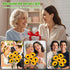 4 Pack 24 ostritec Sunflower Solar Lights Outdoor Decor, Solar Garden Decor Waterproof Solar Sunflower Outdoor Lights