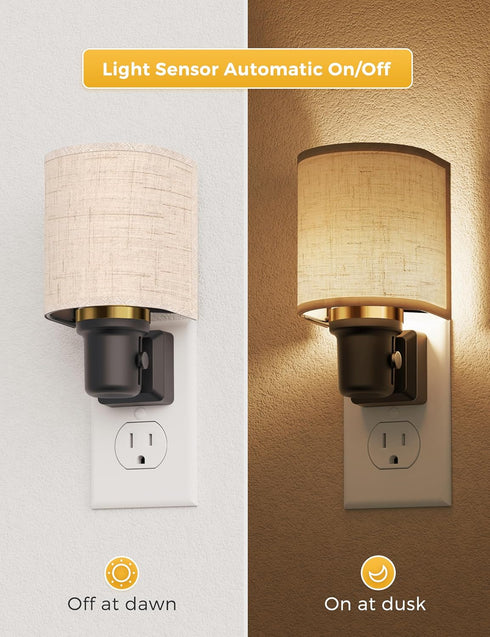 Dimmable, 0-100LM, L LOHAS LED Night Lights Plug into Wall, Plug in Night Light Farmhouse Decorative Nightlights Plug