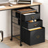 GAOMON File Cabinet with 3 Drawers, Mobile Filing Cabinet Fits Letter Size or A4, Small Under Desk Storage Cabinet,