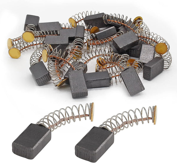 20Pcs Carbon Brushes - 12 x 8 x 5mm Electric Motor Replacement Brushes with Spring Wires for Power Tools