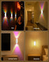 Lazukes Set 2, Motion Sensor Wall Light, Rechargeable Peel and Stick on Sconce of Wireless No Drill RGB Wall Lamps