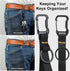DELSWIN Heavy Duty Wristlet Keychain Lanyards with Carabiner and Key Ring - Black