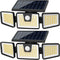 AmeriTop Solar Lights Outdoor, 2 Pack LED High Brightness Cordless Solar Motion