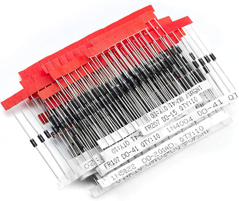 Chanzon 200pcs Diode Assorted Kit (1N4001 1N4004 1N4007 RL207 1N5404 1N5406 1N5408) Fast Switching Electronic Assortment