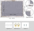 Gray Felt Cork Board Bulletin Board, Decorative Hanging Cork Boards for Walls with White Rustic Wood Frame, Pin Board Vision Board for Office Home and School with Pins, Screws (4333,WH,1pc) by Aitakatta