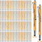 Jetec 100 Pcs Inspirational Bible Verse Bamboo Pens, Wooden Retractable Ballpoint Pens with Stylus for Gifts