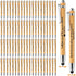Jetec 100 Pcs Inspirational Bible Verse Bamboo Pens, Wooden Retractable Ballpoint Pens with Stylus for Gifts