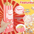 50 Individual 2oz Popcorn Bags - Disposable Food Paper Sleeves for Party, Carnival, and Movie Night Supplies